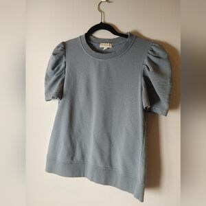 Cynthia Rowley Short Sleeve Sweatshirt Puff Sleeve Size Medium